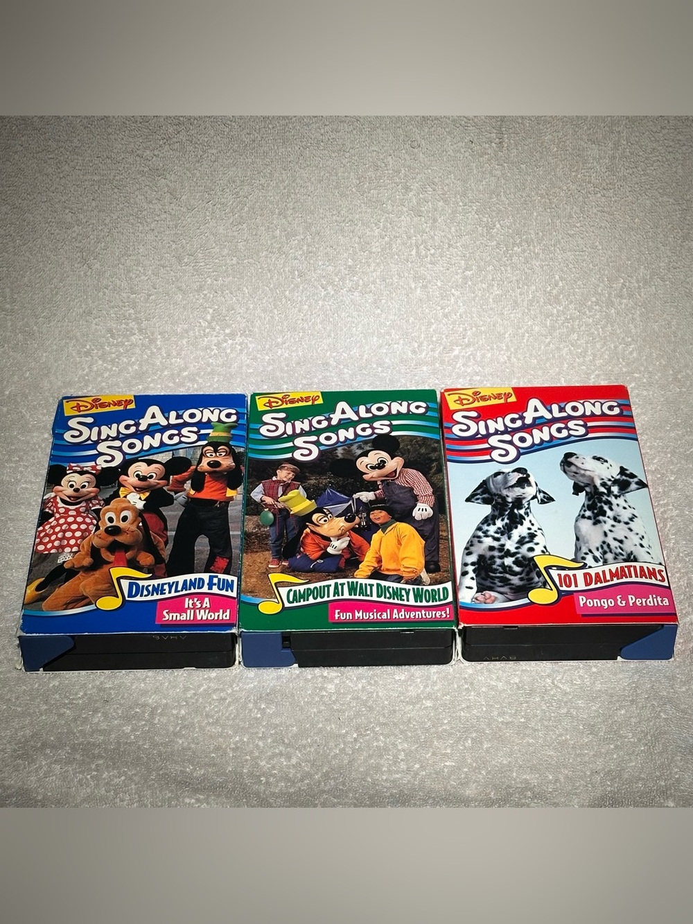 Vintage Disney Sing-Along Songs VHS Lot of 3
